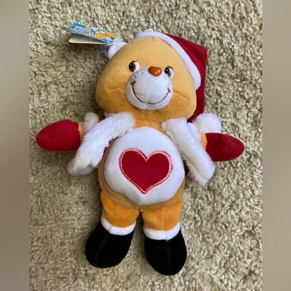 NWT Vtg 2006 Care Bears 8” Tenderheart Bear Holiday Friends Santa Stuffed - Picture 2 of 7
